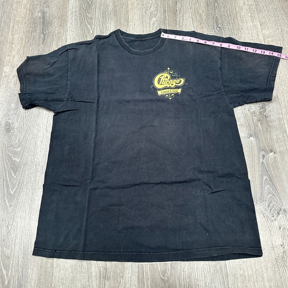 Chicago Local Crew‎ TShirt Men's Large Black Faded Music Crew Graphic TShirt - Picture 3 of 7